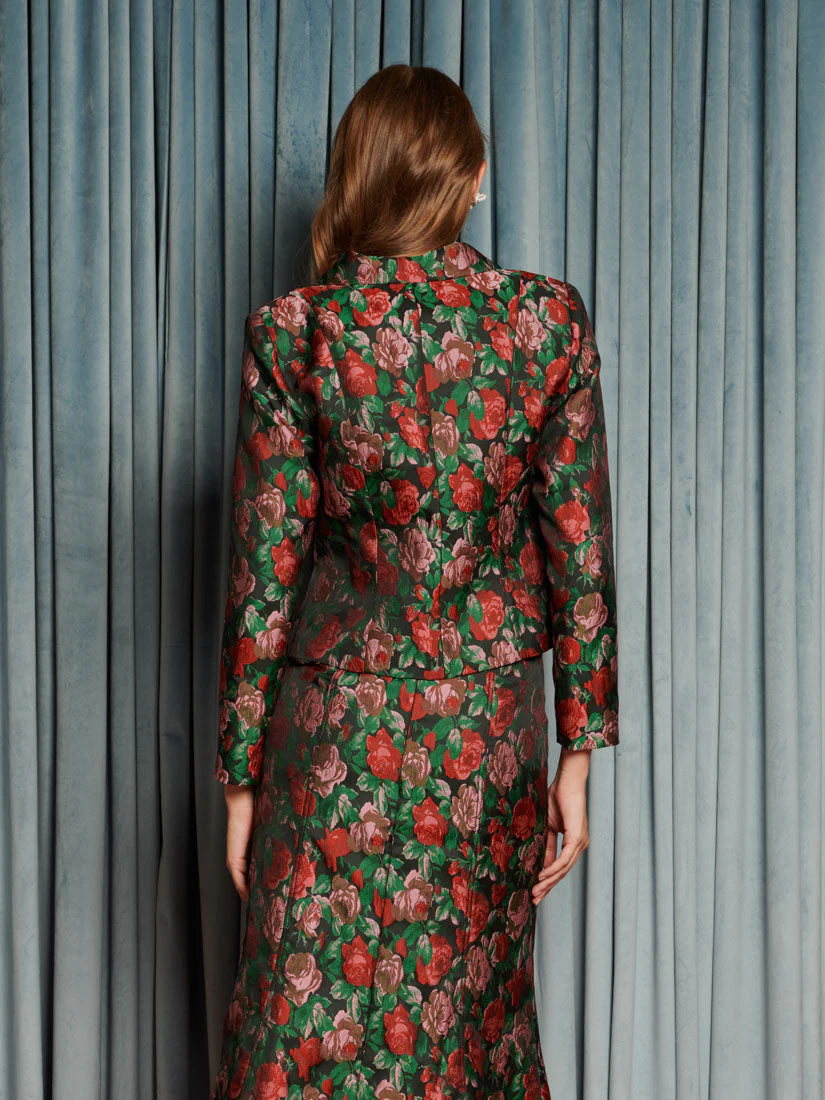Fantasy Jacquard Cropped Blazer - Image 3