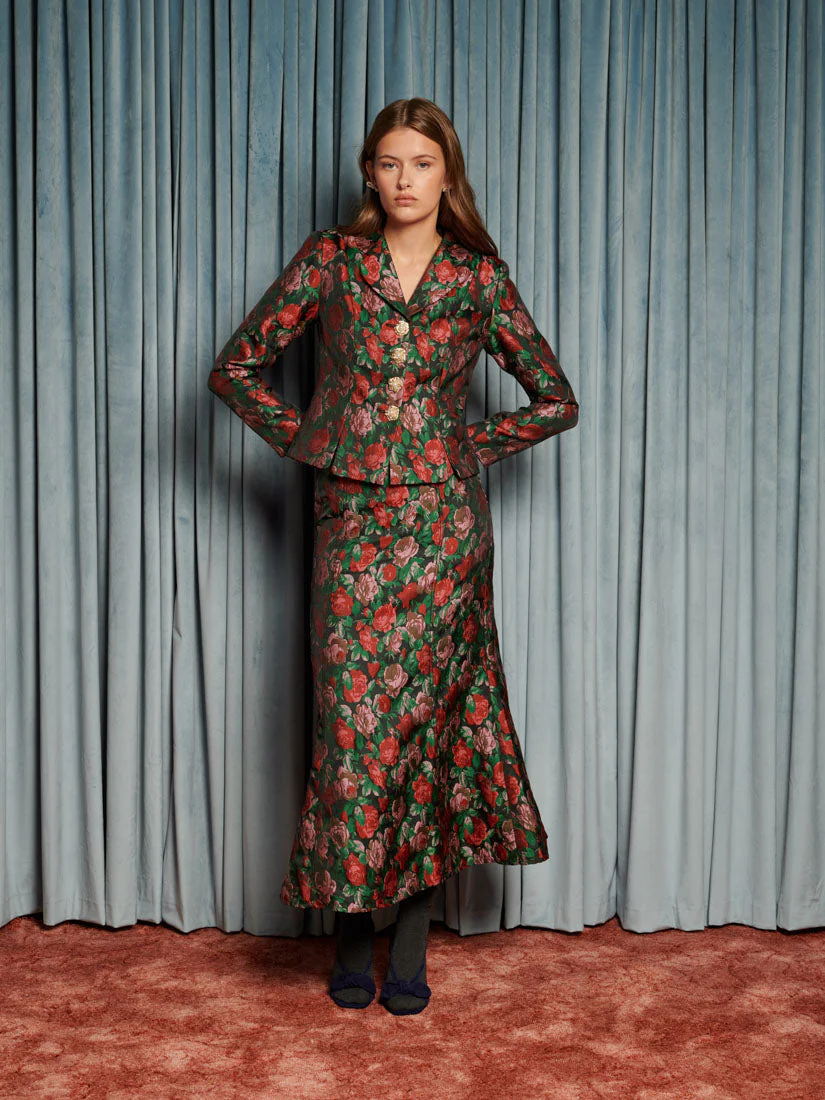 Fantasy Jacquard Cropped Blazer - Image 4