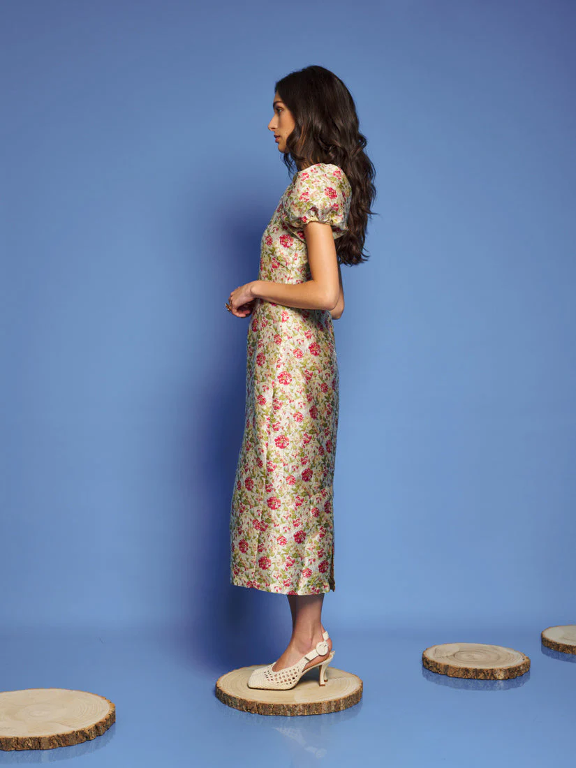 <b>DREAM</b> Forest Echo Jacquard Midi Dress - Image 2