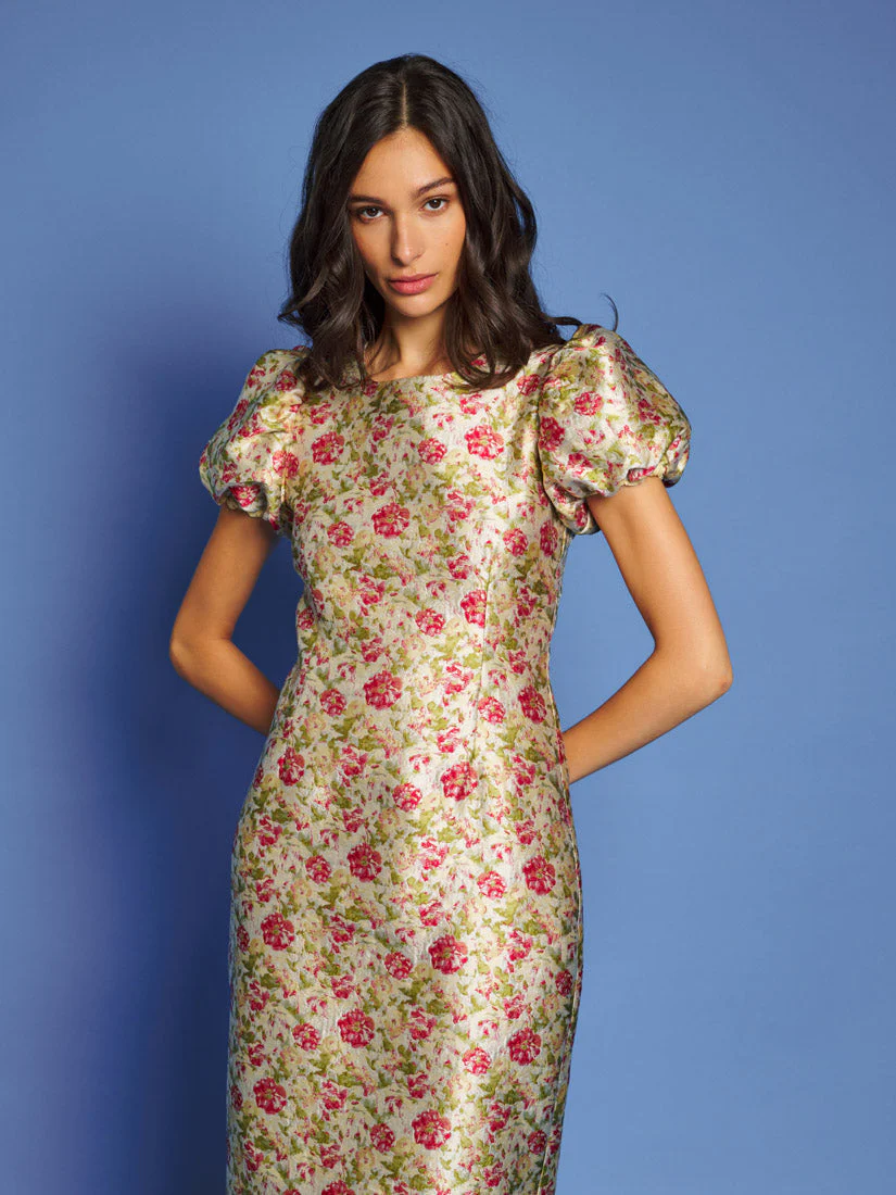 <b>DREAM</b> Forest Echo Jacquard Midi Dress - Image 5