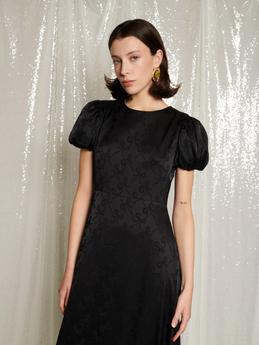 Gilded Ruffle Midi Dress - Image 5