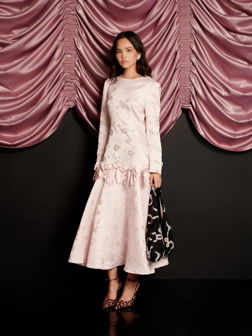 Gloss Jacquard Midi Dress - Image 4