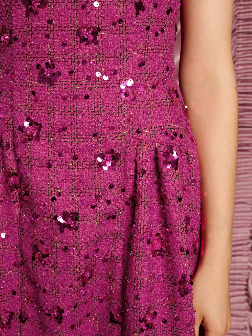 <b>DREAM</b> Hollywood Tweed Midi Dress - Image 6