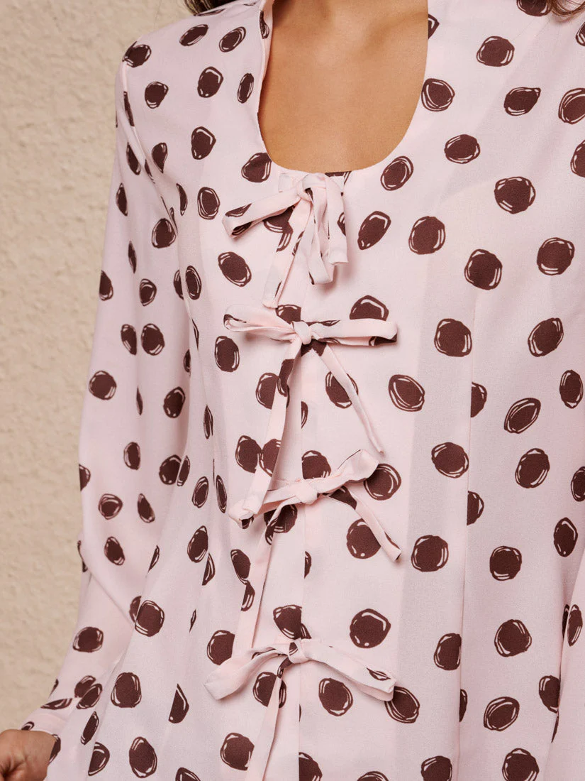 Illume Spot Pyjama Tie Top - Image 6