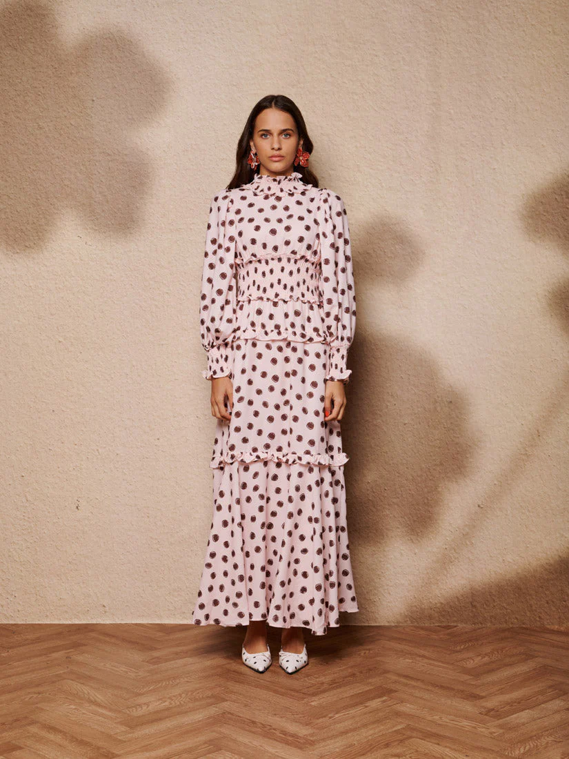 Illume Spot Shirring Maxi Dress - Image 4