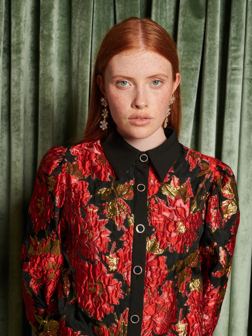 <b>DREAM</b> Illusions Jacquard Blouse - Image 5