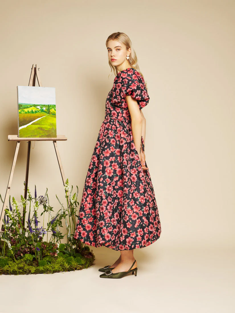 Impressions Jacquard Midi Dress - Image 2