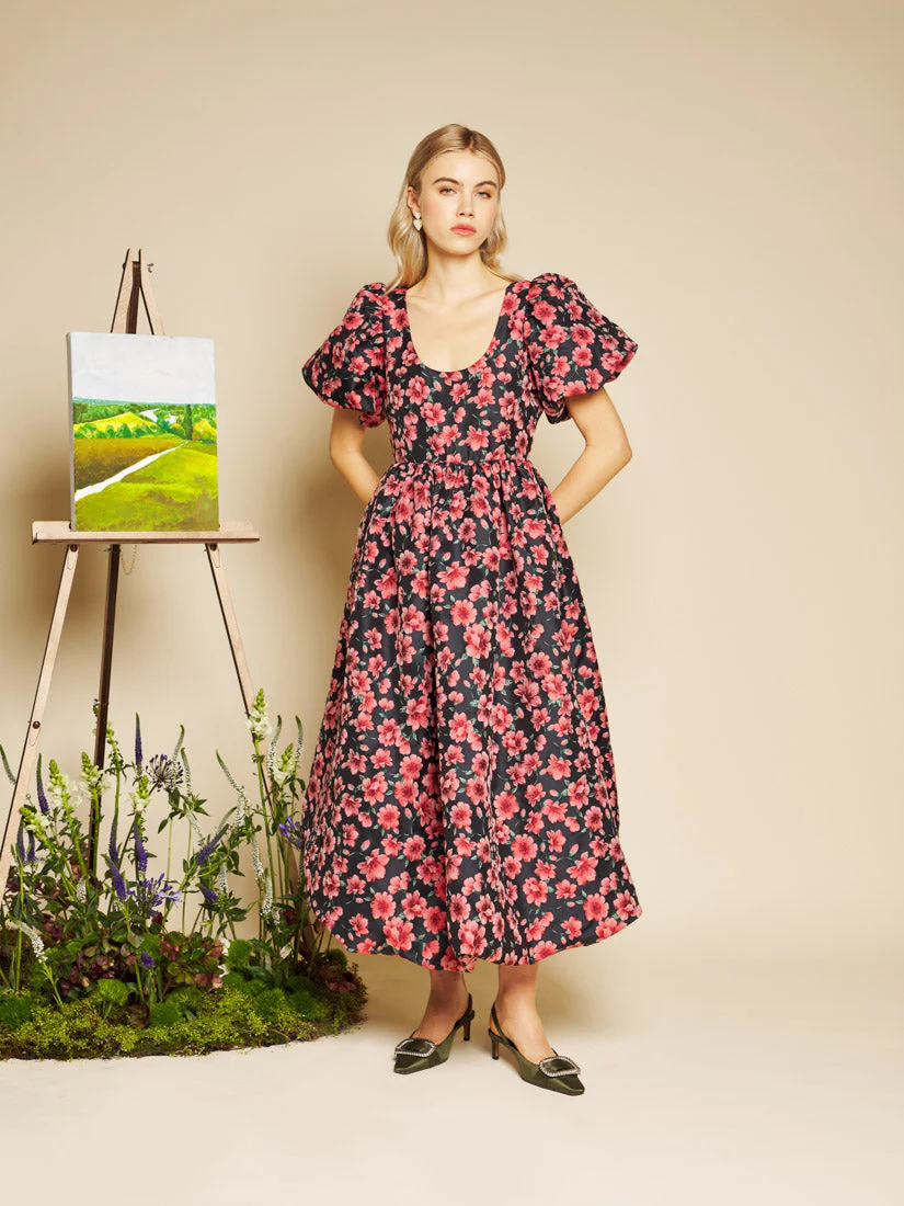 Impressions Jacquard Midi Dress - Image 4