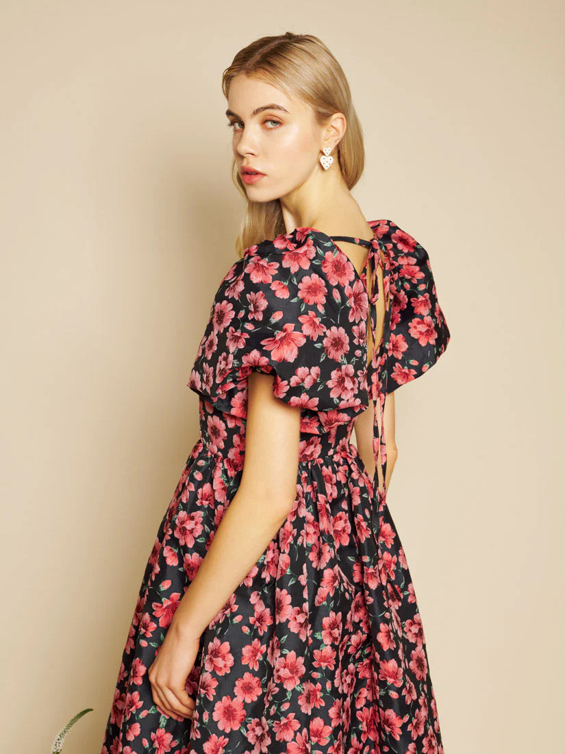 Impressions Jacquard Midi Dress - Image 5