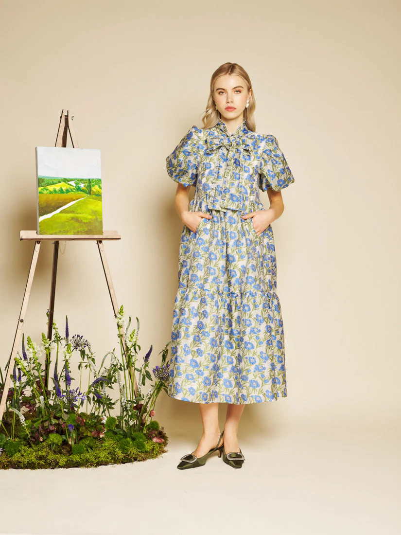 Iris Jacquard Midi Dress - Image 4