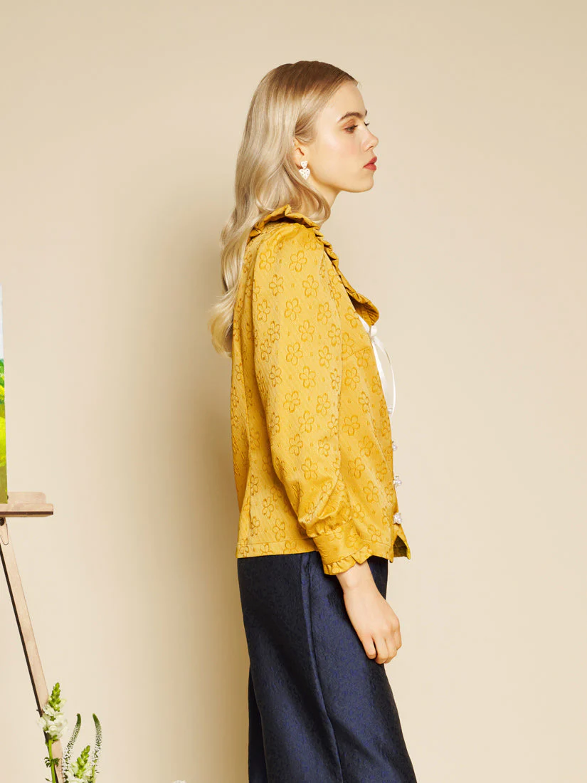 Jaune Jacquard Top - Image 2