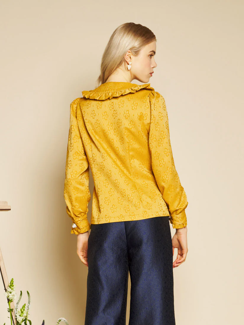 Jaune Jacquard Top - Image 3