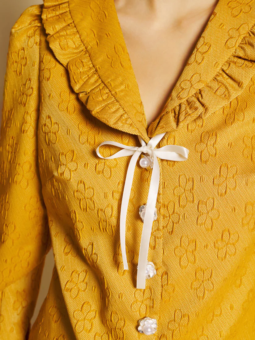 Jaune Jacquard Top - Image 6