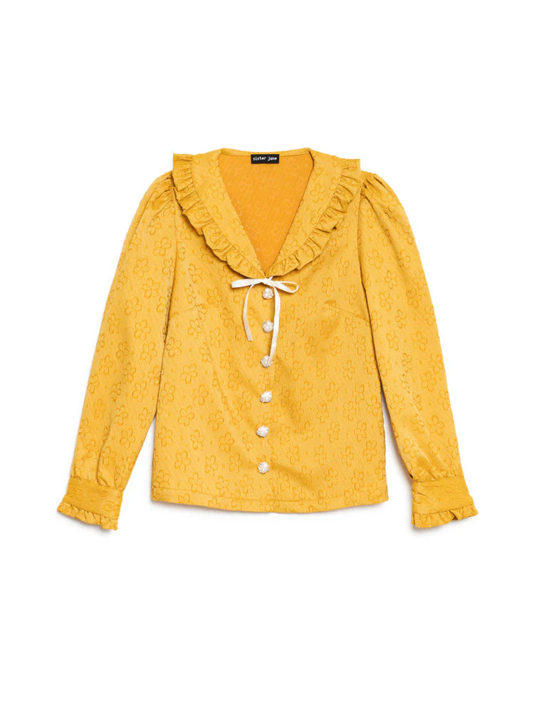Jaune Jacquard Top - Image 7