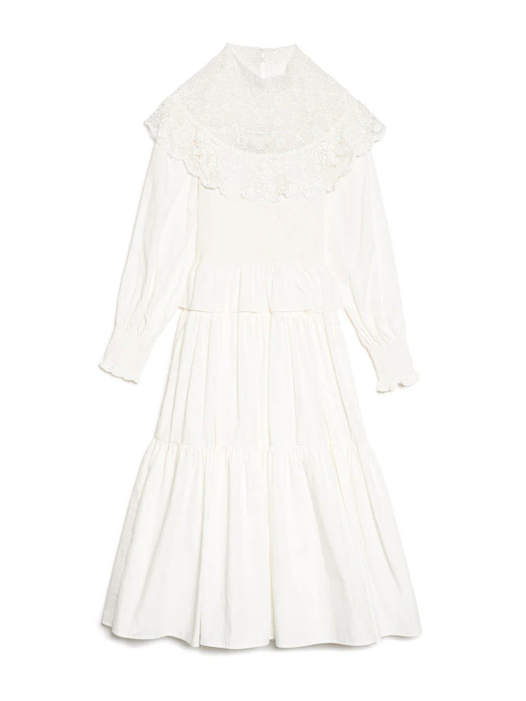 Light Language Shirring Maxi Dress - Image 7