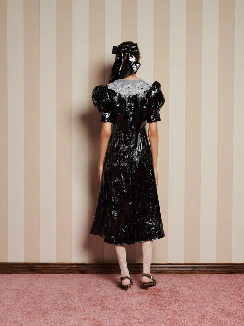 Lunette PU Midi Dress - Image 3