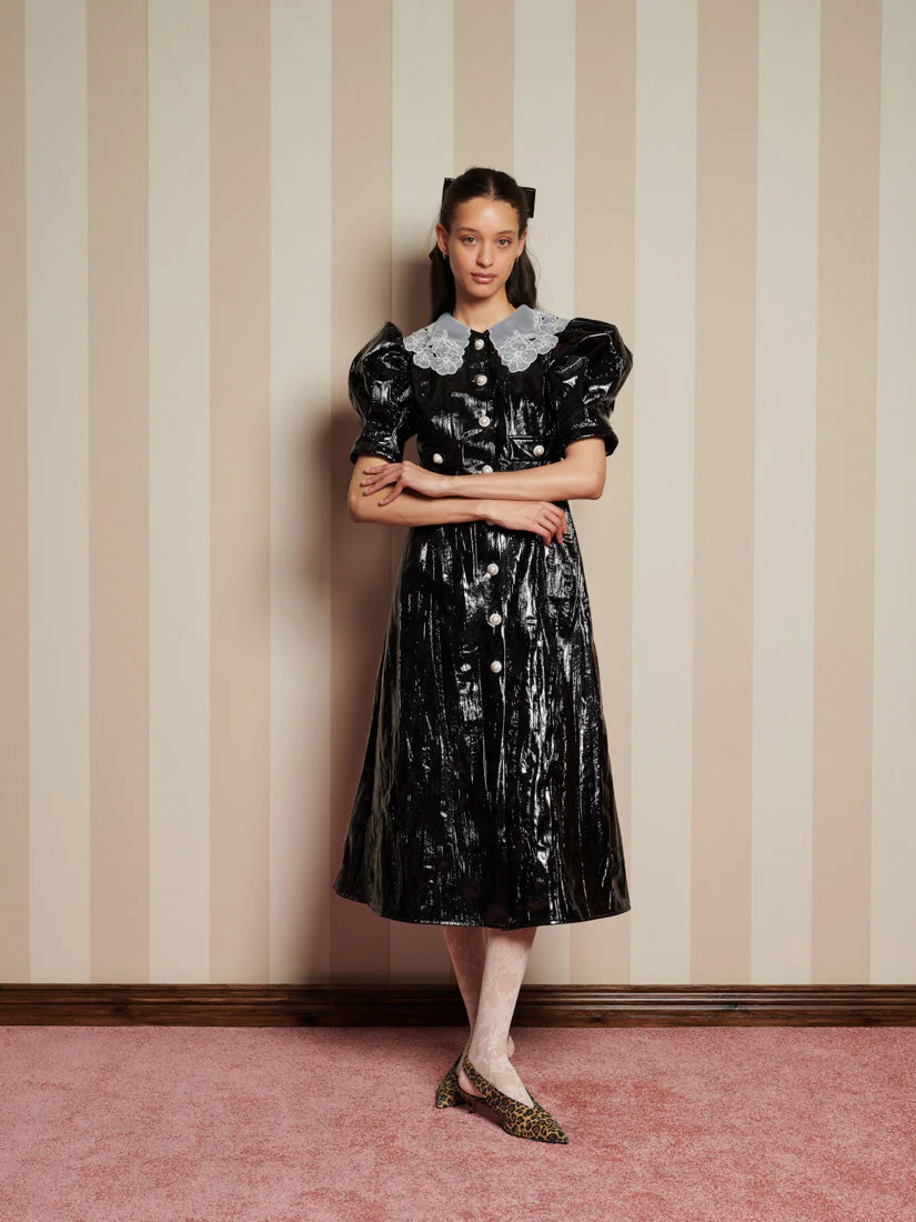 Lunette PU Midi Dress - Image 4