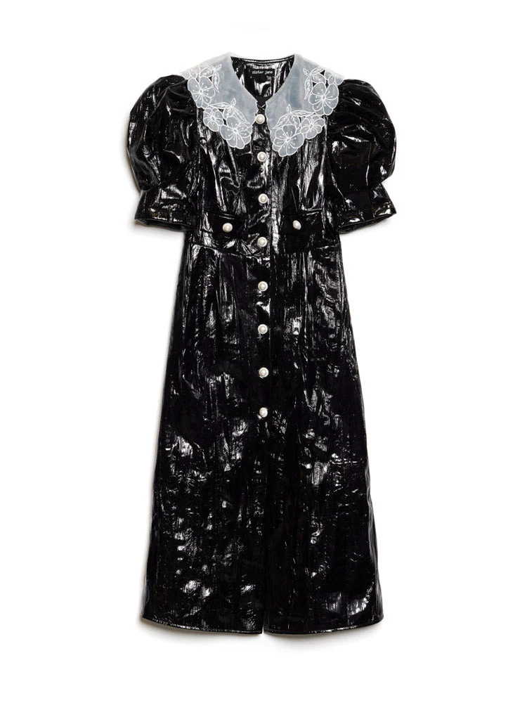 Lunette PU Midi Dress - Image 7