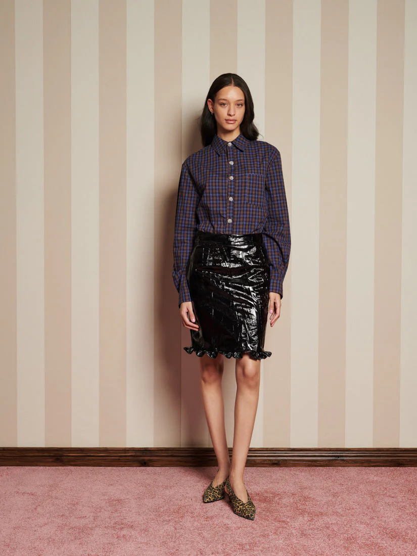 Lunette PU Midi Skirt - Image 4