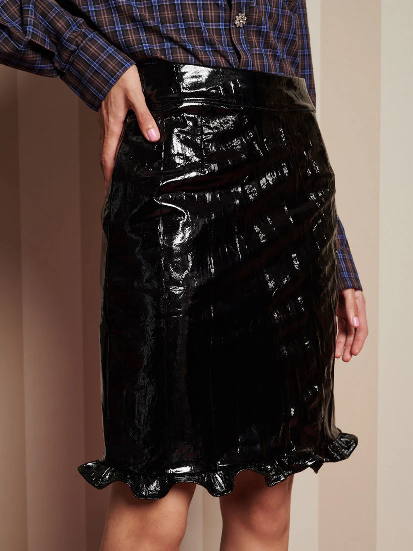 Lunette PU Midi Skirt - Image 5