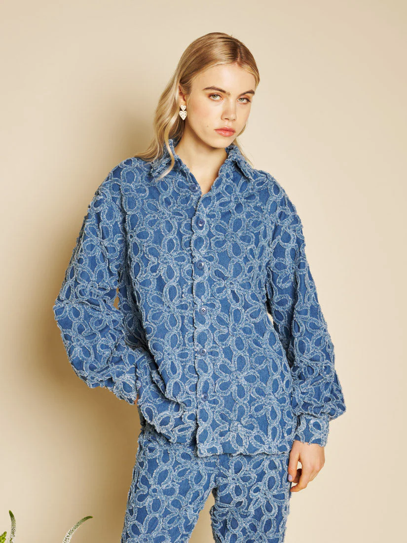 Manon Fleur Denim Shirt - Image 3