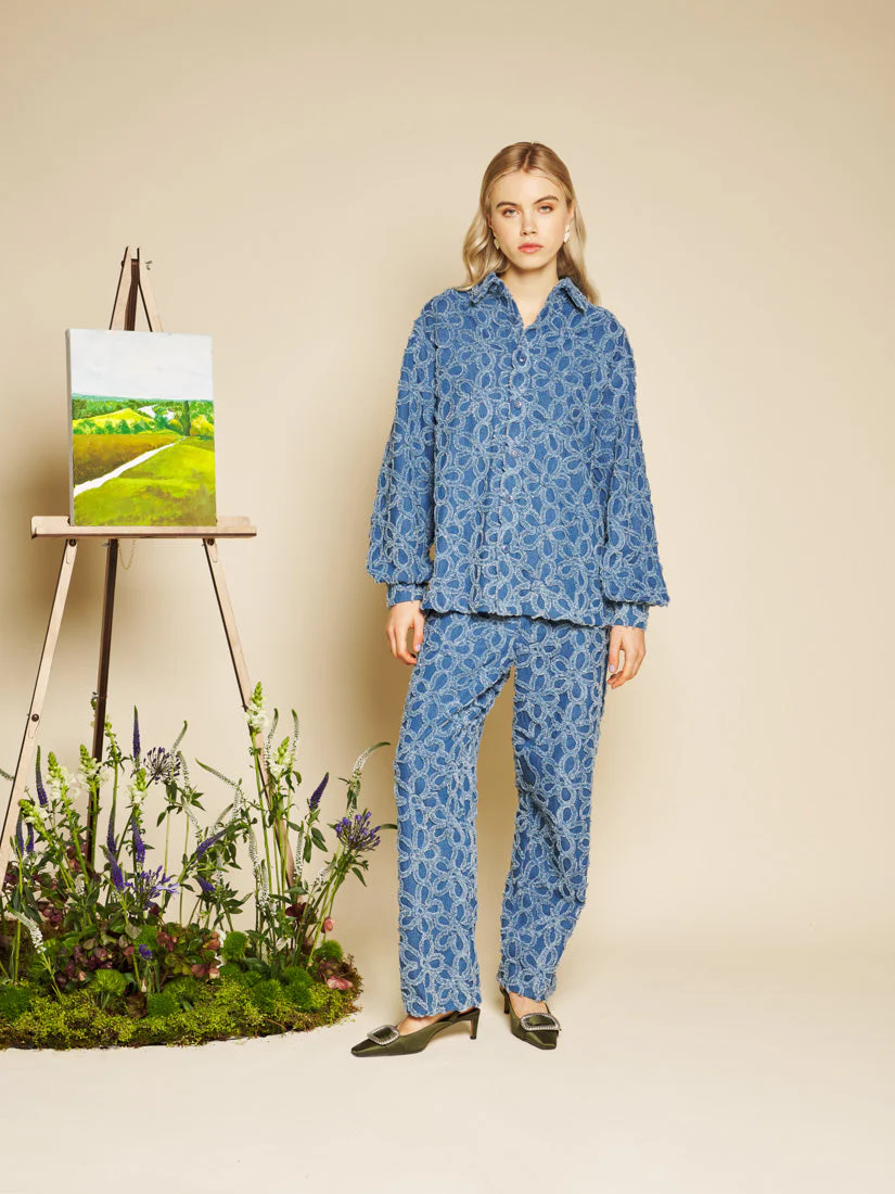 Manon Fleur Denim Shirt - Image 4