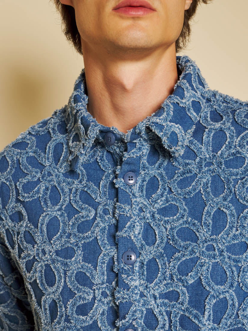 Manon Fleur Denim Shirt - Image 8