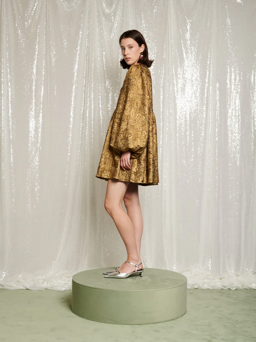 <b>DREAM</b> Masquerade Jacquard Mini Dress - Image 3