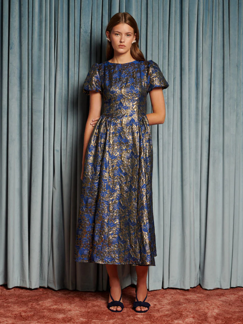 Matinee Jacquard Midi Dress