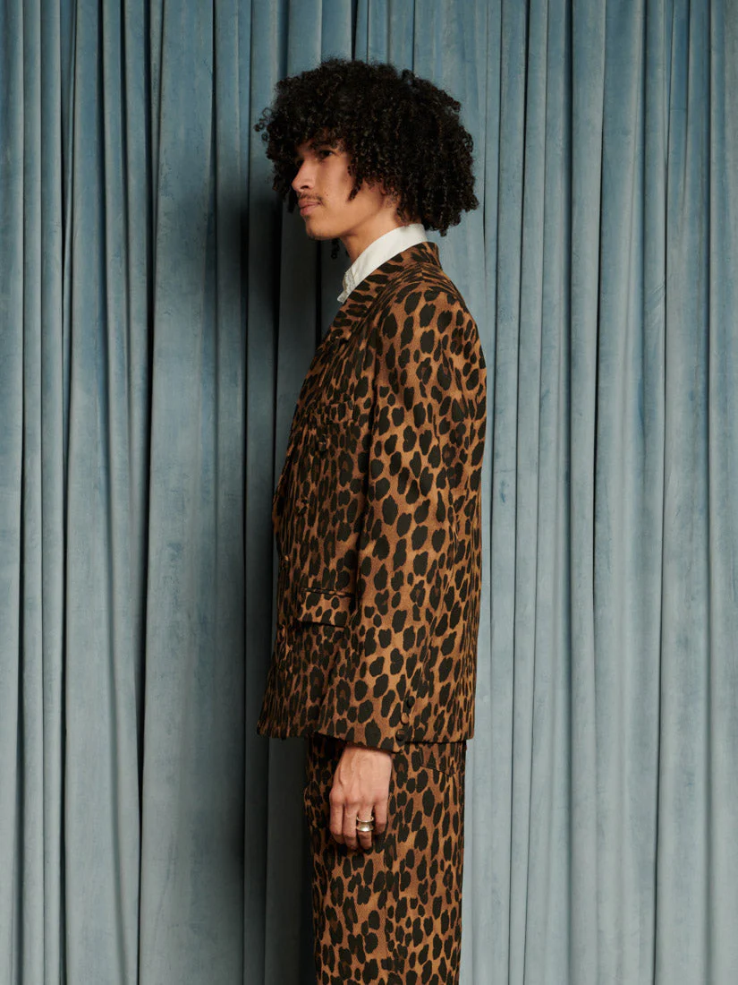 Matteo Leopard Double Breasted Blazer - Image 3