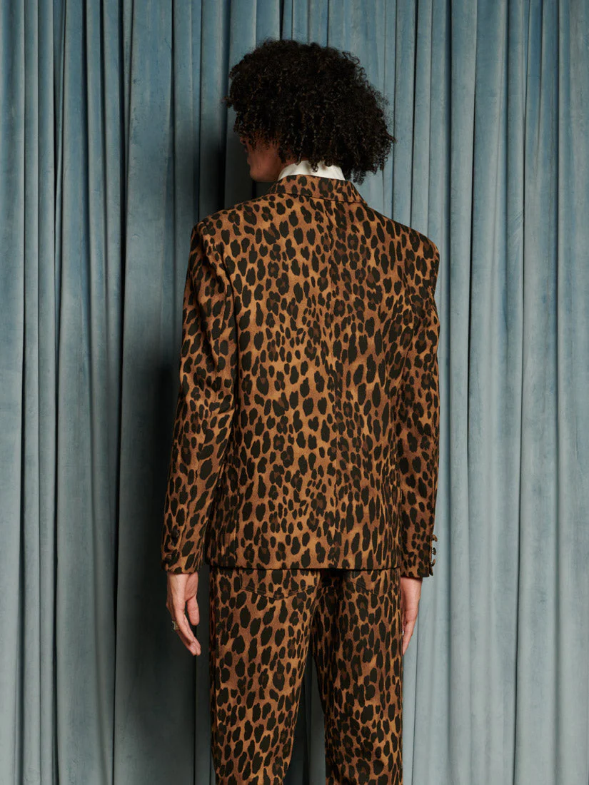Matteo Leopard Double Breasted Blazer - Image 4