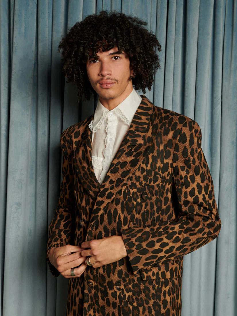 Matteo Leopard Double Breasted Blazer - Image 5