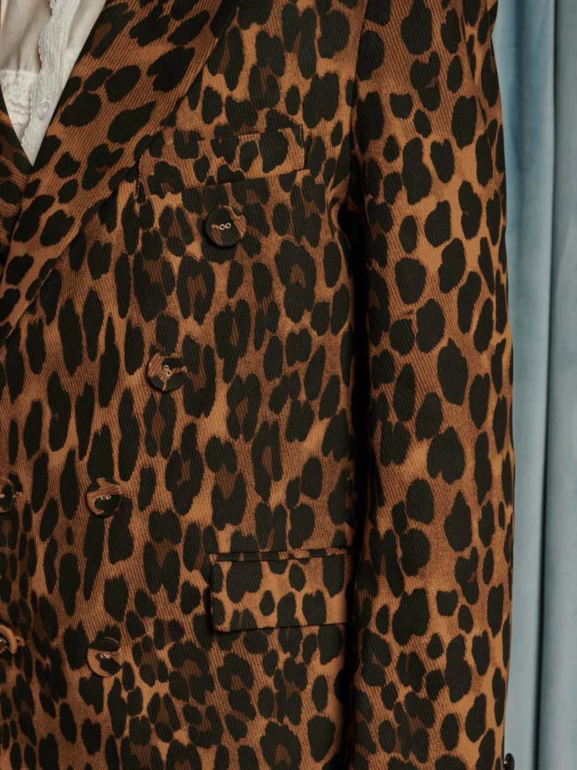Matteo Leopard Double Breasted Blazer - Image 6