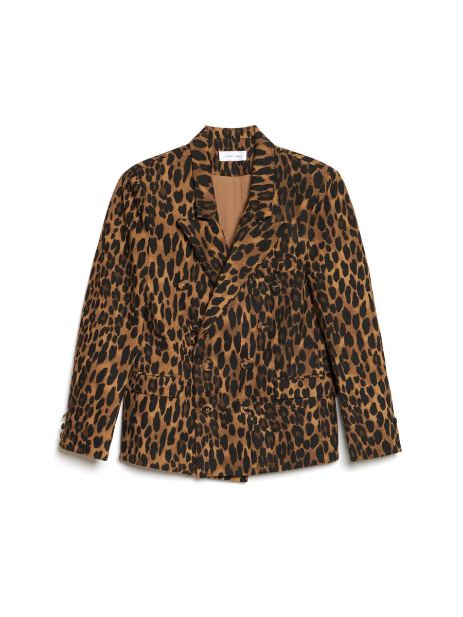 Matteo Leopard Double Breasted Blazer - Image 7