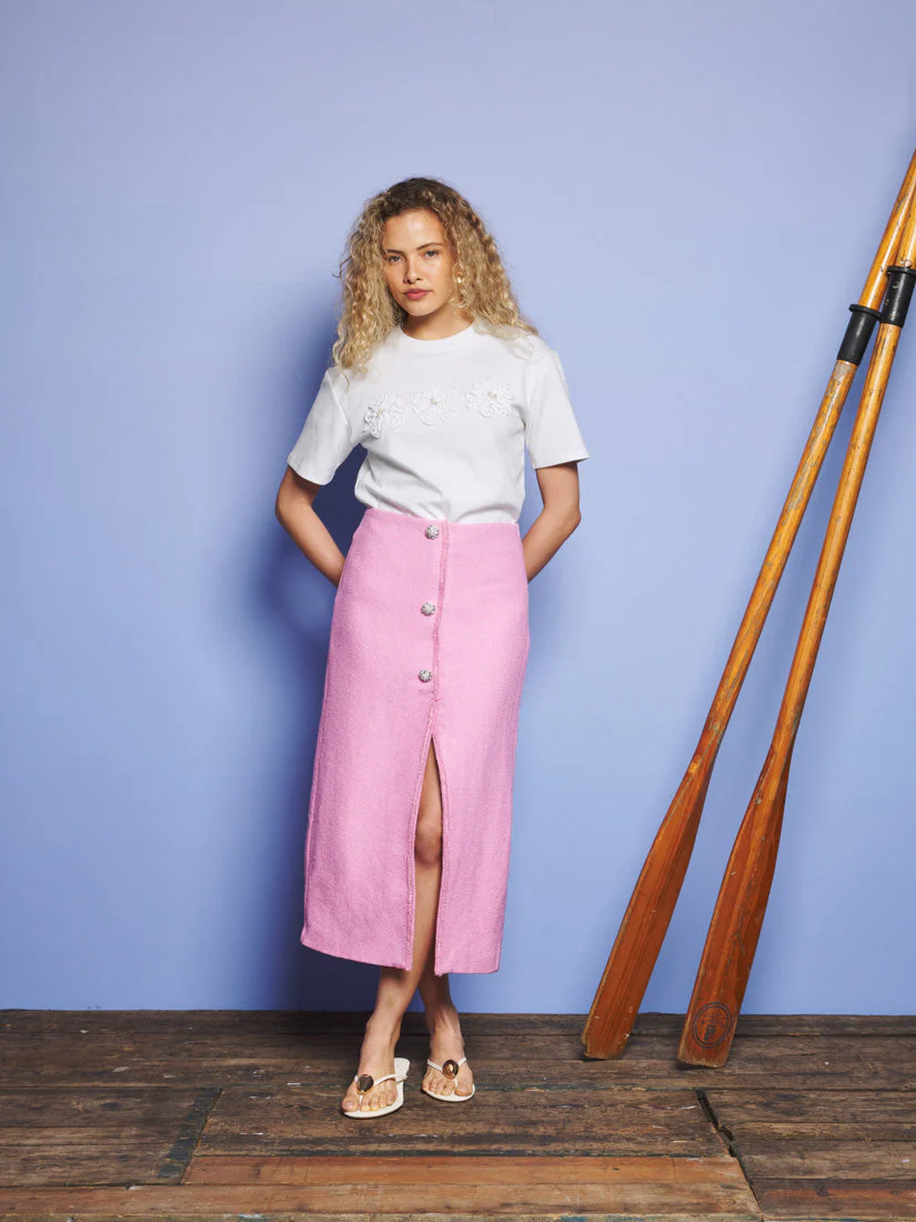 Mira Boucle Pencil Skirt - Image 4