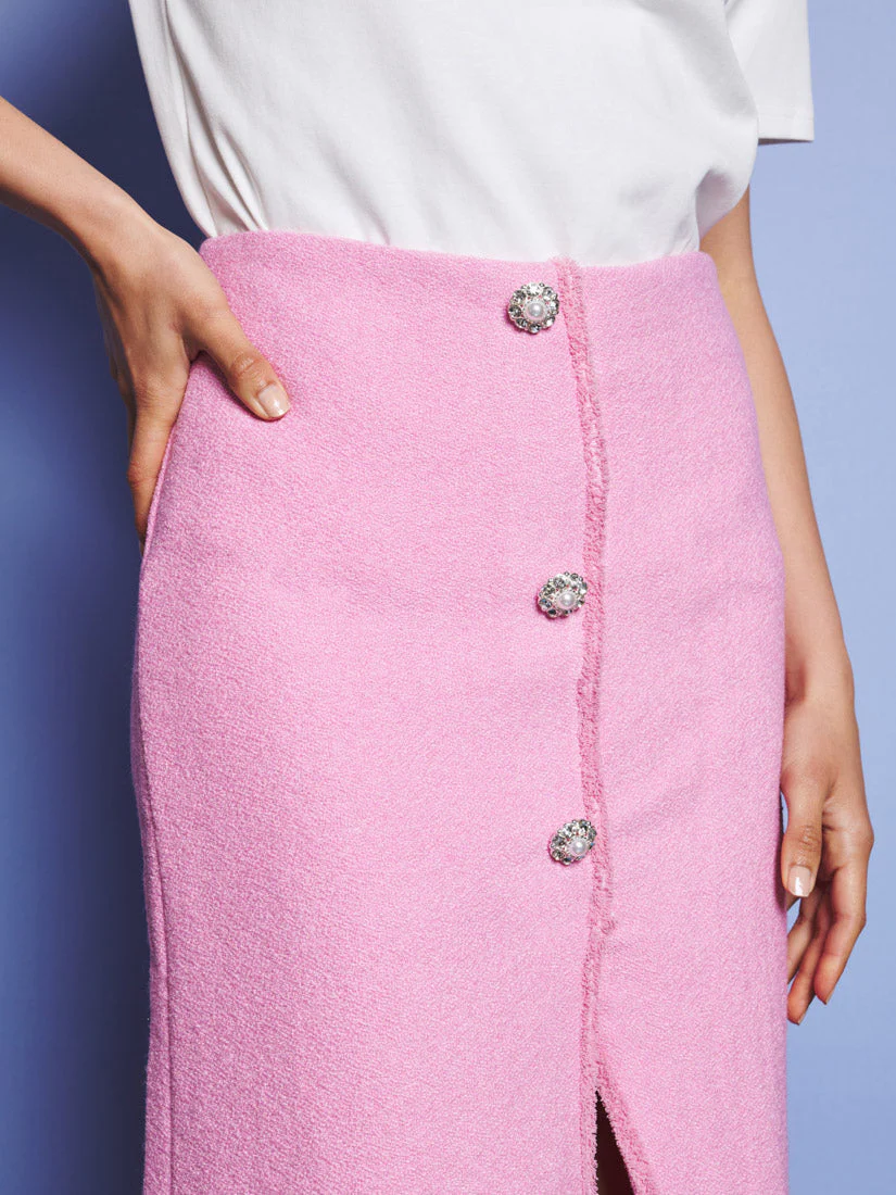 Mira Boucle Pencil Skirt - Image 5