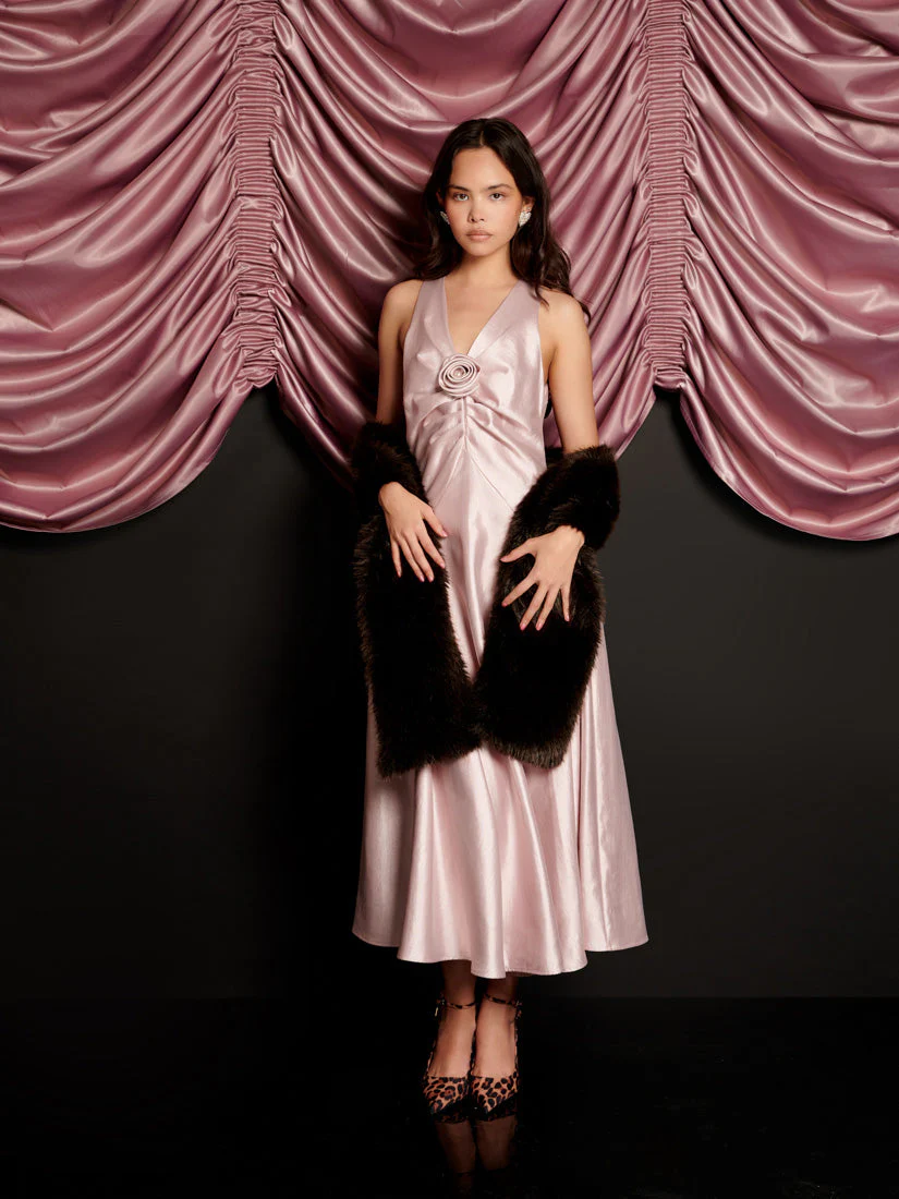 Muse Taffeta Midi Dress - Image 4