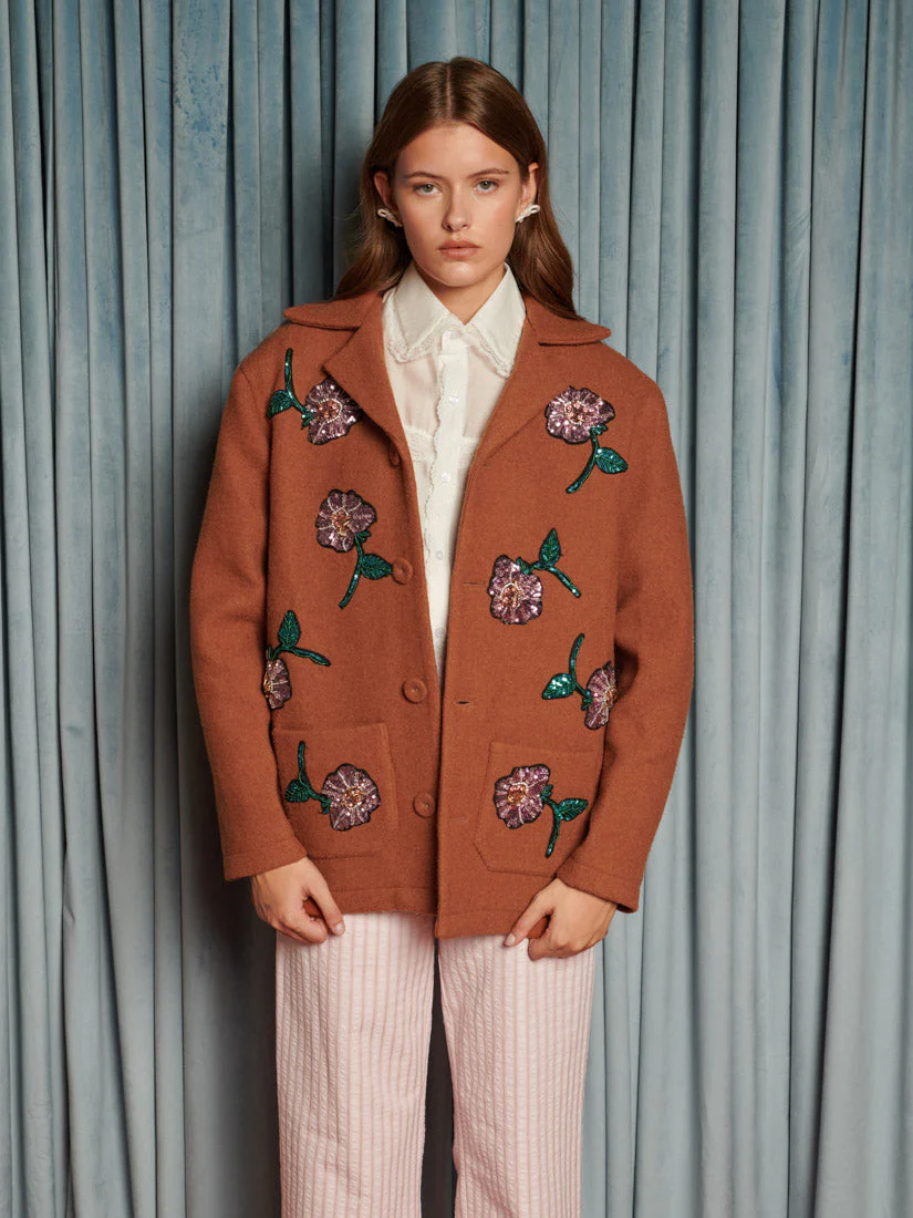 Odette Flower Embellished Jacket - Image 3
