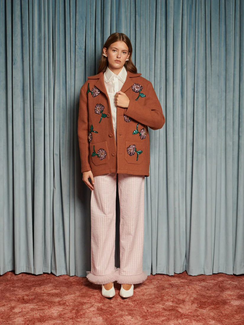 Odette Flower Embellished Jacket - Image 4