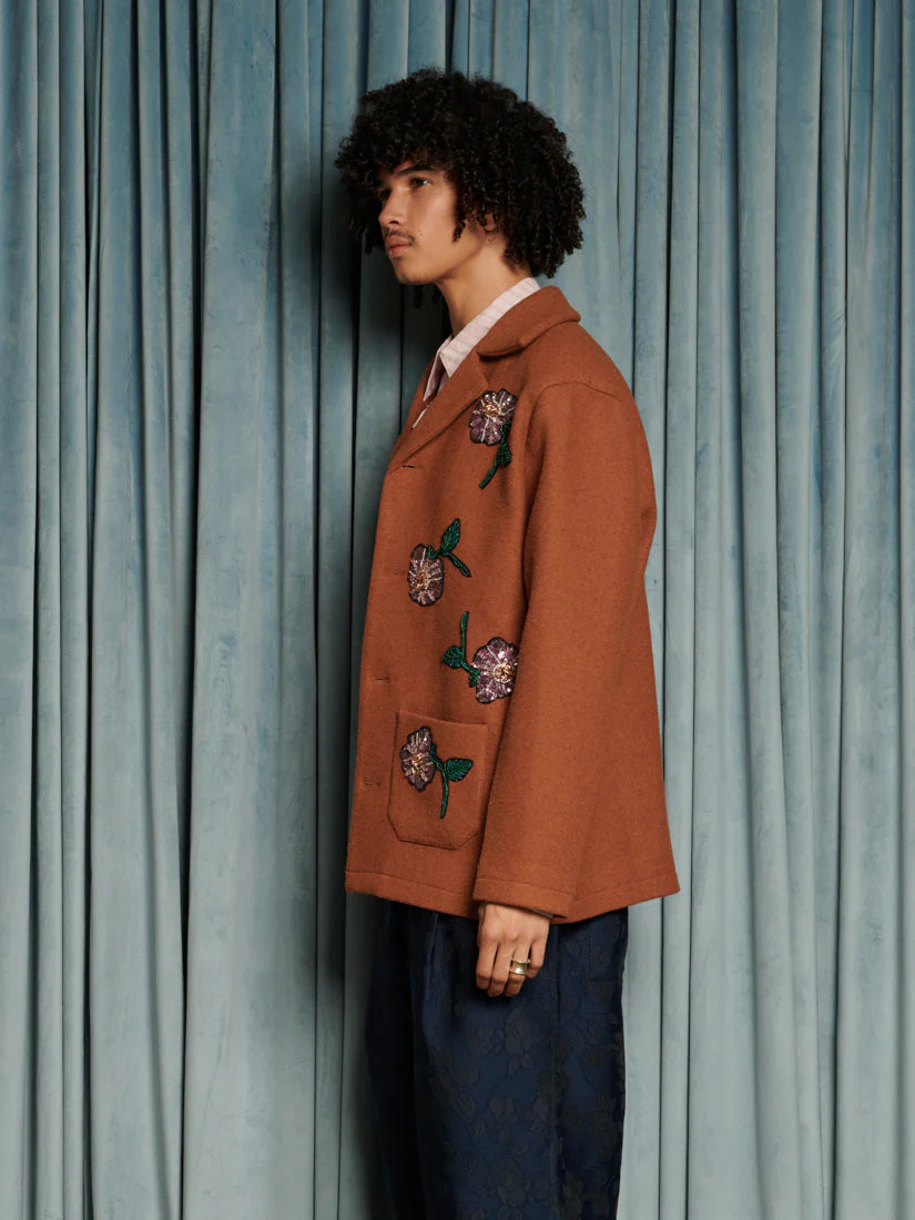 Odette Flower Embellished Jacket - Image 5