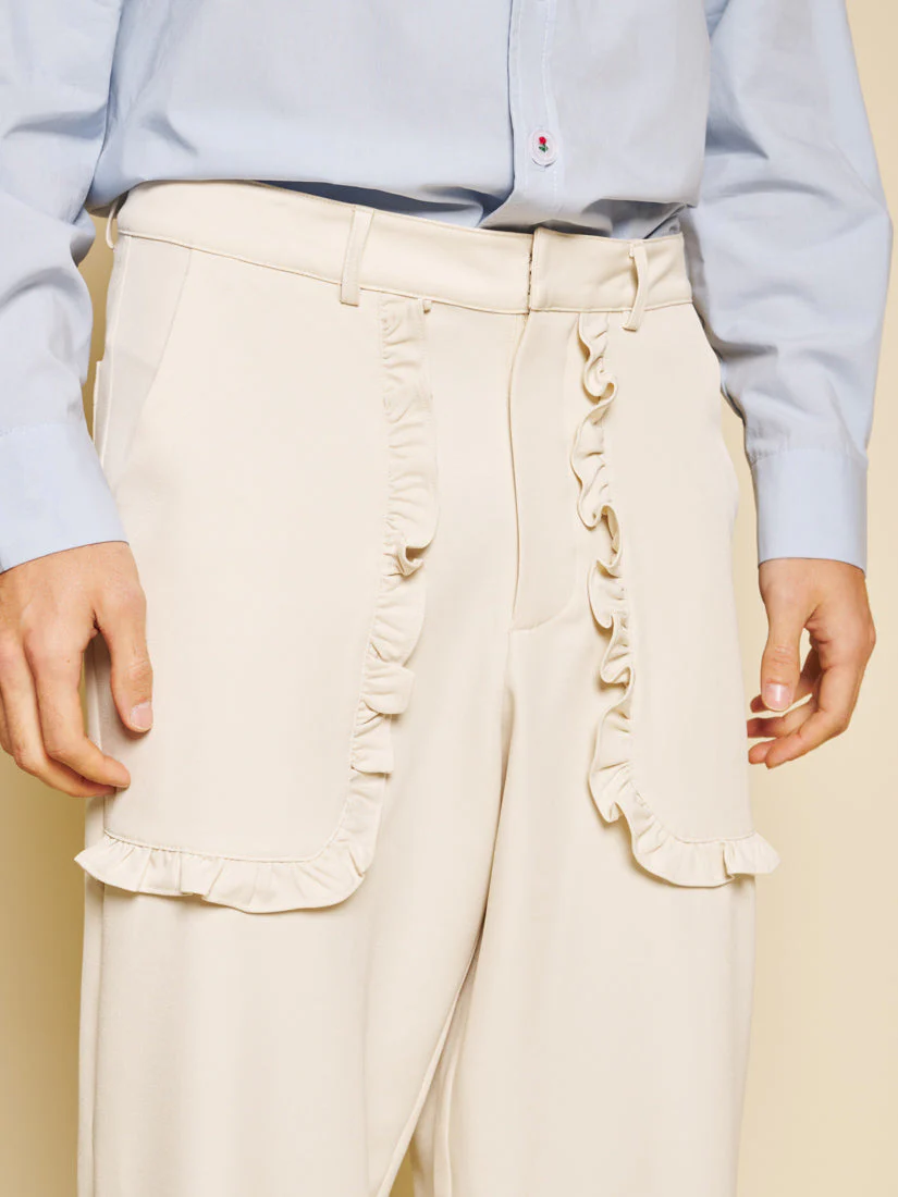 Odilon Ruffle Trim Trousers - Image 5