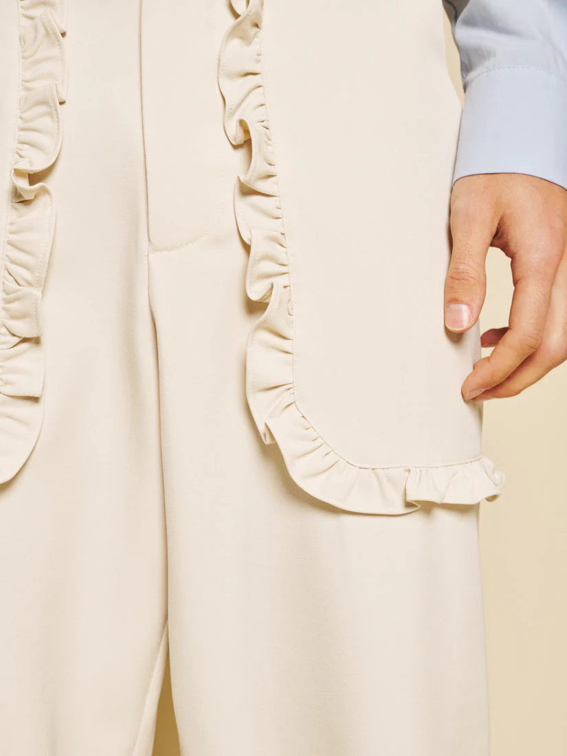 Odilon Ruffle Trim Trousers - Image 6