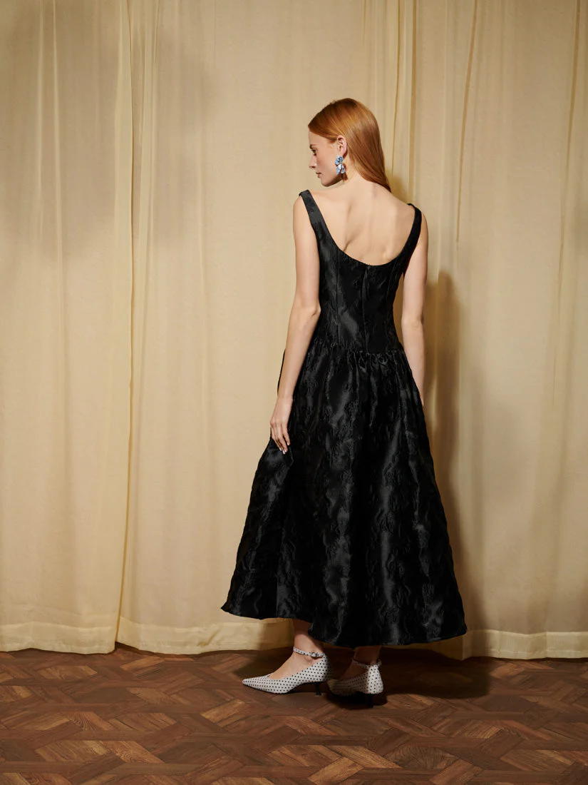 <b>DREAM</b> Optimist's Jacquard Maxi Dress - Image 3