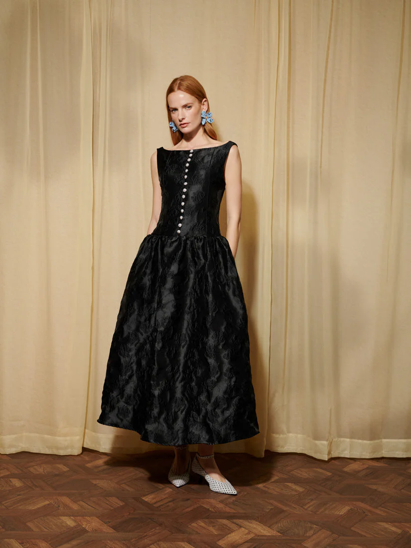 <b>DREAM</b> Optimist's Jacquard Maxi Dress - Image 4