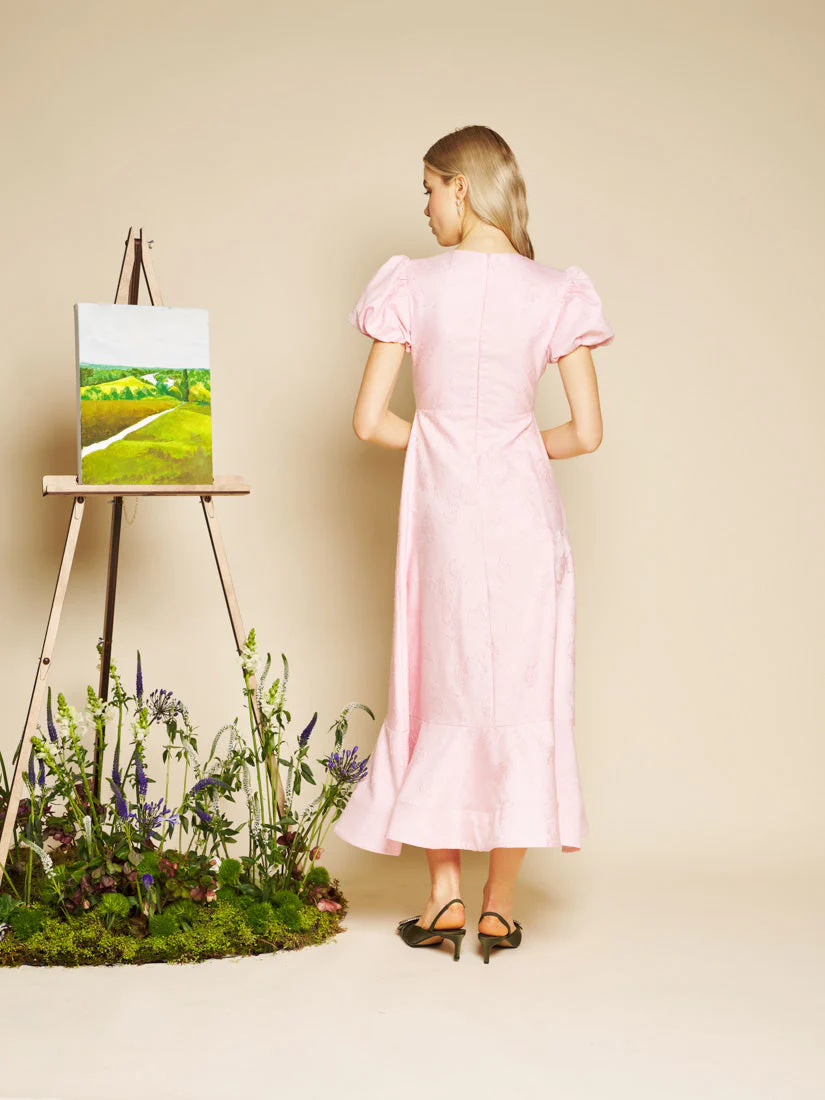 Palette Jacquard Midi Dress - Image 3