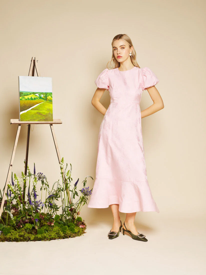 Palette Jacquard Midi Dress - Image 4