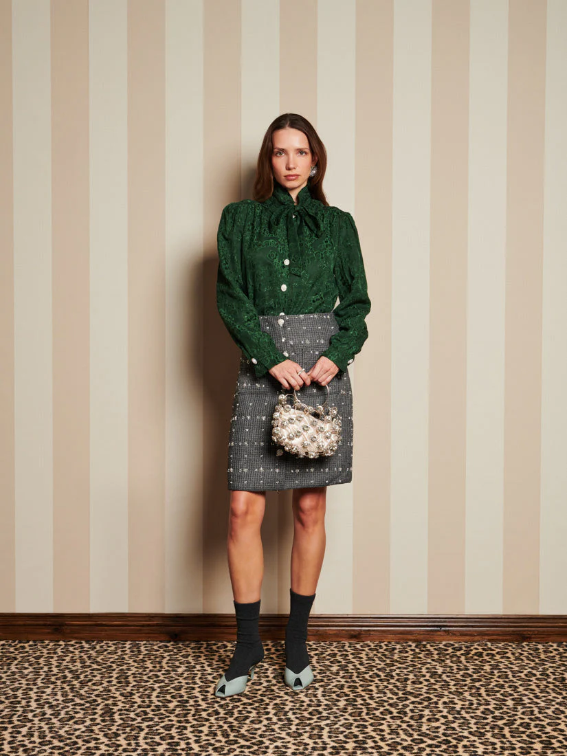 <b>DREAM</b> Parlour Tweed Midi Skirt - Image 4