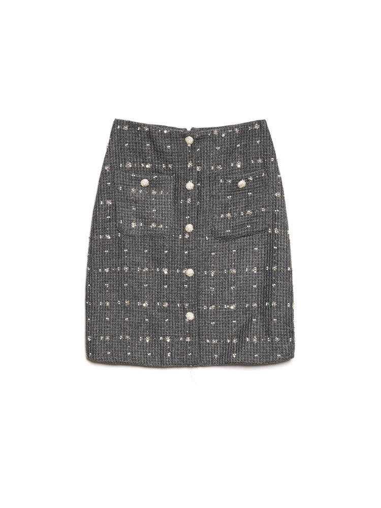 <b>DREAM</b> Parlour Tweed Midi Skirt - Image 7
