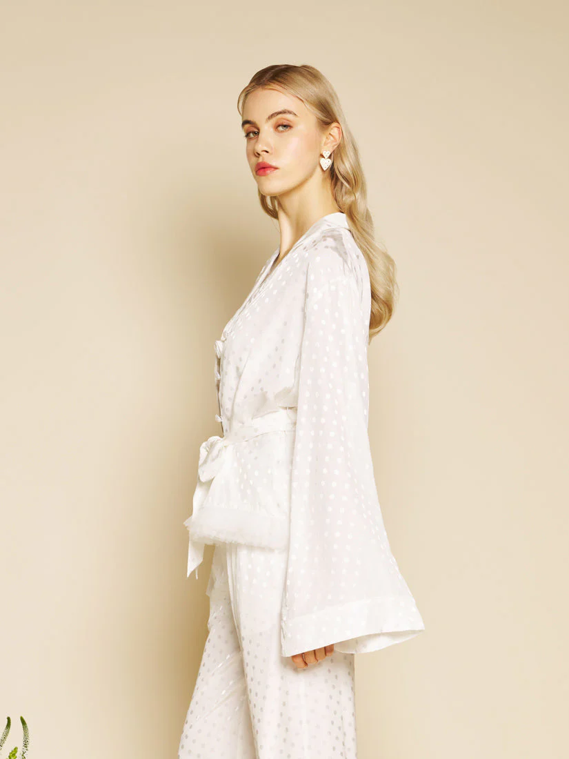 Perle Spot Belted Blouse - Image 2
