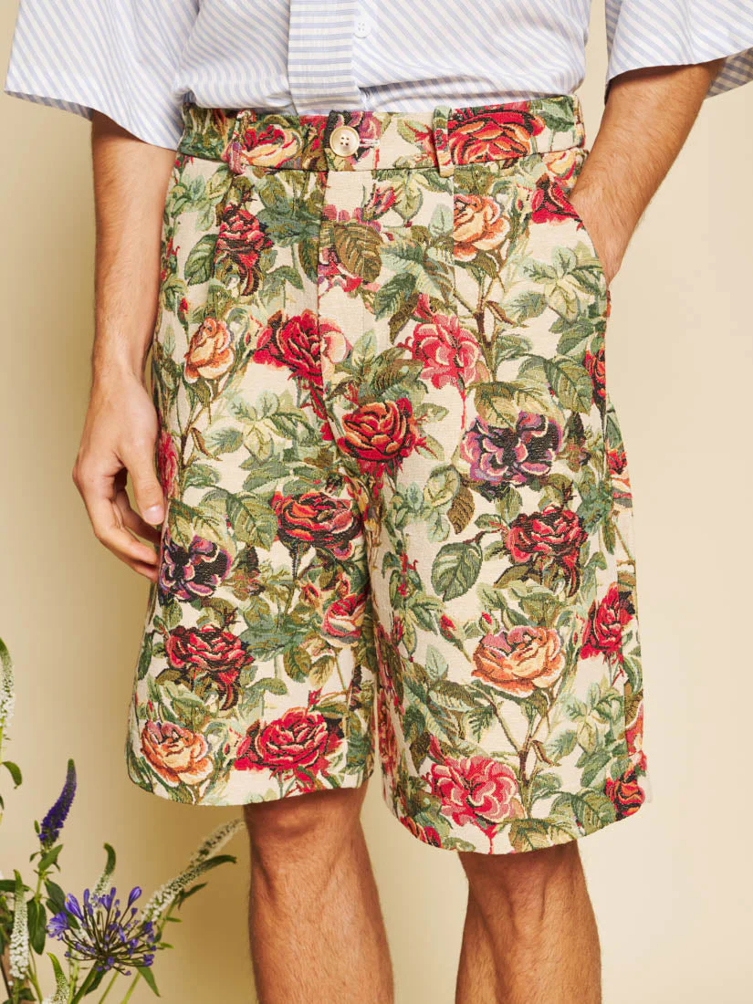 Petunia Tapestry Bermuda Shorts - Image 5